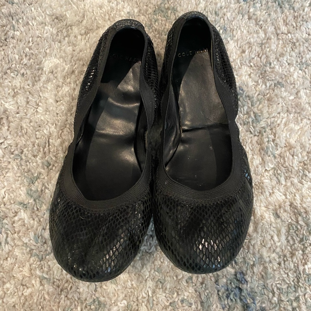 Cole Haan Ballet flats animal print patent